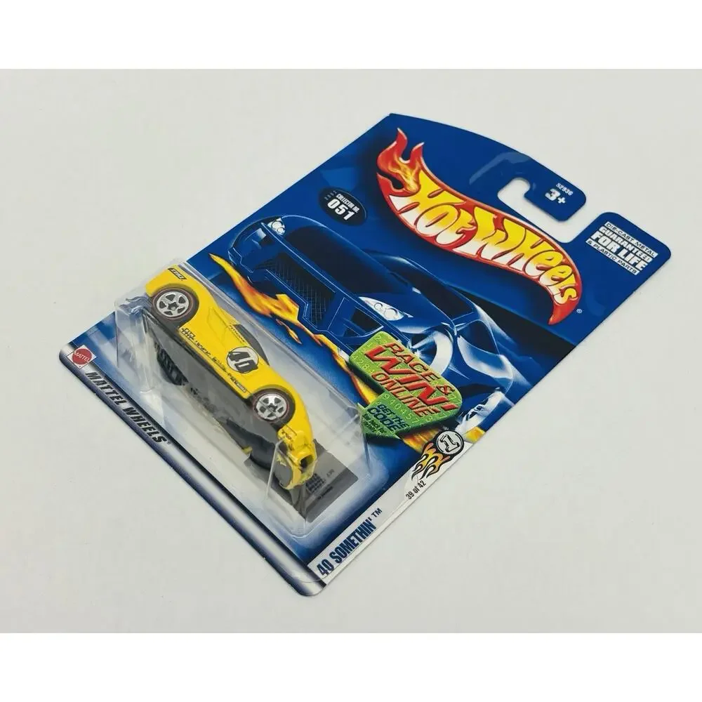 Hot Wheels Velocity X 40 Somethin' Yellow Red Line Wheels 52936 w/ Protector